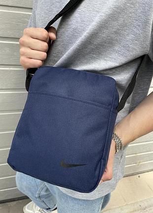 Барсетка nike синя (чорн. лого)