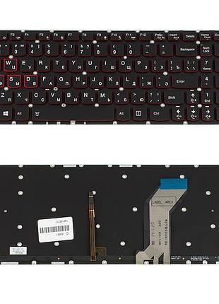 Клавиатура для ноутбука lenovo (ideapad: y700-15), rus, black, без фрейма, подсветка клавиш (оригинал)