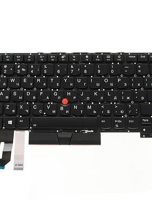 Клавиатура для ноутбука lenovo (thinkpad: p1 gen 2) rus, black, без фрейма, подсветка клавиш