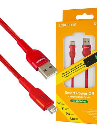 Кабель borofone bu17 usb to ip, 2.4a, 1m, red