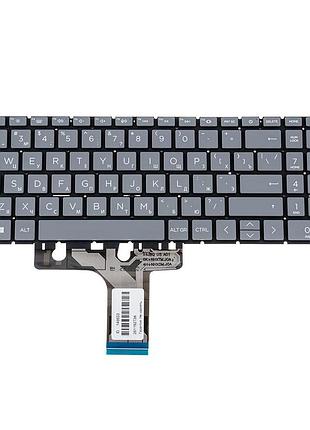 Клавиатура для ноутбука hp (250 g10) rus, gray, без фрейма, подсветка клавиш (оригинал)