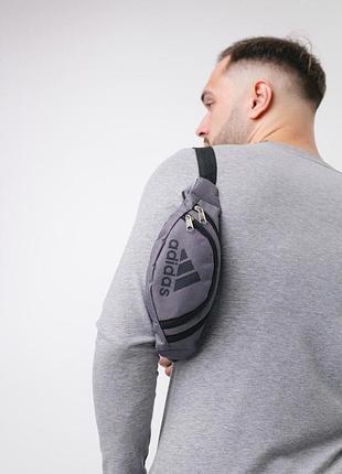 Бананка adidas серая (маленькая) 2
