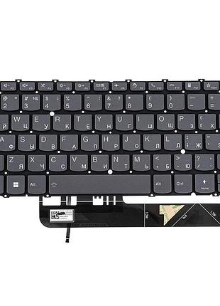 Клавиатура для ноутбука lenovo (thinkbook: 13s g4 series) rus, dark gray, без фрейма, подсветка клавиш