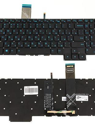 Клавиатура для ноутбука lenovo (legion: 5-15 series), rus, black, без фрейма, подсветка клавиш (blue) (оригинал)
