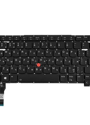 Клавиатура для ноутбука lenovo (thinkpad: t14s gen 4) rus, black, подсветка клавиш