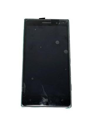Дисплей для смартфона (телефона) nokia 830 lumiа, black (в сборе с тачскрином)(с рамкой)(original)