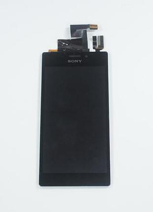 Дисплей для смартфона (телефона) sony xperia c c2305, black (в сборе с тачскрином)(без рамки)