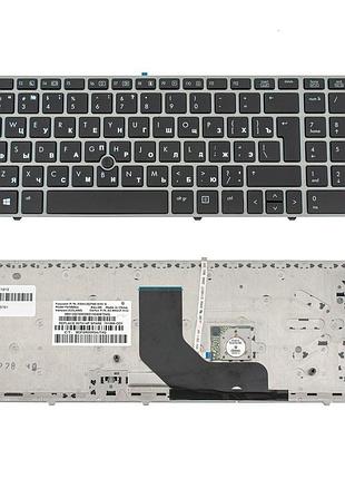 Клавиатура для ноутбука hp (probook: 6570b) rus, black, silver frame, с джойстиком