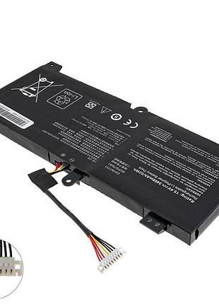 Батарея для ноутбука asus c41n1731 (версия 1, смотреть на ушки) (rog strix scar ii gl504gm, gl504gv) 15.4v 3400mah 52wh black