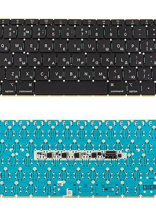 Клавиатура для ноутбука apple (macbook pro retina: a1534 (2015)) rus, black, small enter, подсветка клавиш