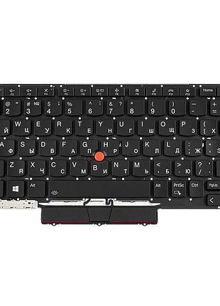 Клавиатура для ноутбука lenovo (thinkpad: x1 nano gen 2) rus, black, подсветка клавиш, без фрейма