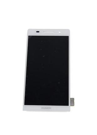 Дисплей для смартфона (телефона) huawei ascend p6-u06, white (в сборе с тачскрином)(без рамки)