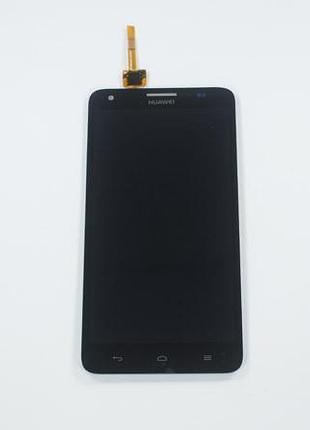 Дисплей для смартфона (телефона) huawei ascend g750, honor 3x, black (в сборе с тачскрином)(без рамки)