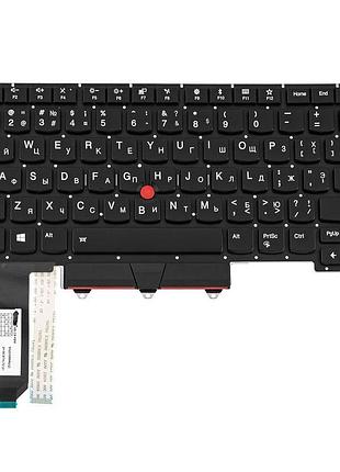 Клавіатура для ноутбука lenovo (thinkpad: e14 gen 3) rus, black, без фрейму, підсвічування клавіш