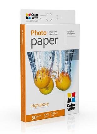Бумага для фотопечати colorway a4 glossy 200 г/м² 50 листов