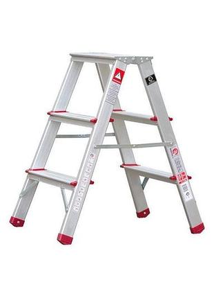 Стремянка двухсторонняя intertool 660 мм x 3 ступени (lt-1103)