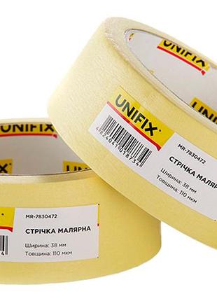 Лента малярная unifix 38 мм x 40 м желтая (mr-7830472) (7 шт.)