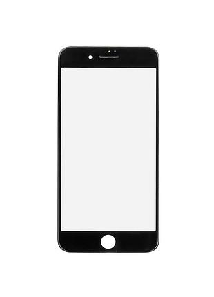 Скло корпусу з рамкою для apple iphone 7 plus, black, (оригінал)