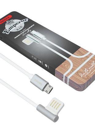 Кабель remax emperor, usb to micro, сріблястий
