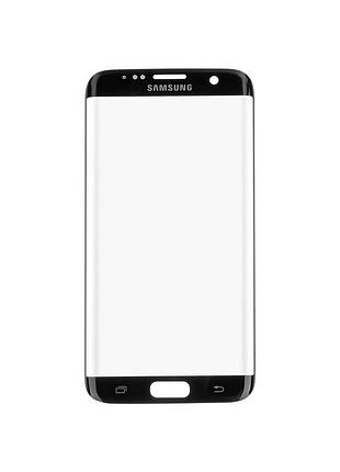 Скло корпусу з рамкою для samsung galaxy s7 edge g935, black, (оригінал)