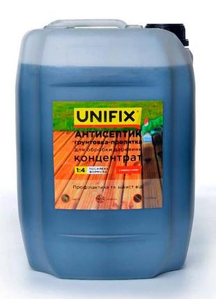 Антисептик грунтовка-пропитка для обработки древесины unifix 10кг x 1:4 концентрат (951170)