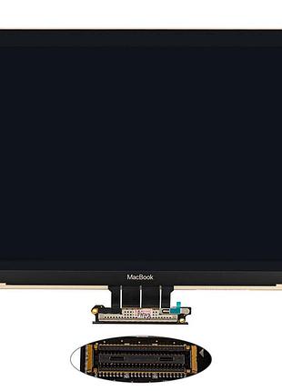 Крышка + матрица в сборе для ноутбука apple a1534 (2016-2017), gold, 100% оригинал (aasp)