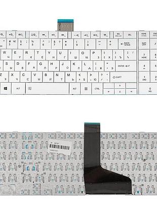 Клавиатура для ноутбука toshiba (satellite: c50, c50d, c55, c55d) rus, white (chiclet)