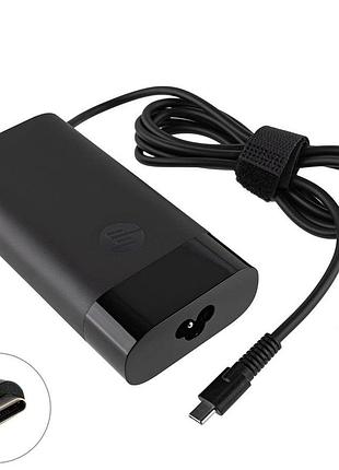Оригинальный блок питания для ноутбука hp type-c 90w, black, ovale