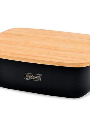 Хлебница maestro 367 x 254 x 130мм черная (mr-1776-black)