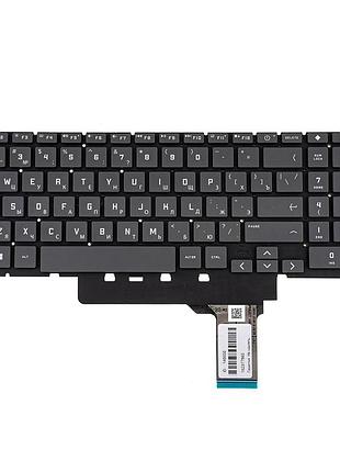 Клавиатура для ноутбука hp (victus 16-e) rus, black, без фрейма, подсветка клавиш (rgb)