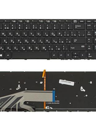Клавіатура для ноутбука hp (probook: 450 g3, 455 g3, 470 g3) rus, black, підсвічування клавіш