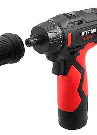 Шуруповерт аккумуляторный intertool-storm 12в x 0.8-10мм dfr (wt-0318)