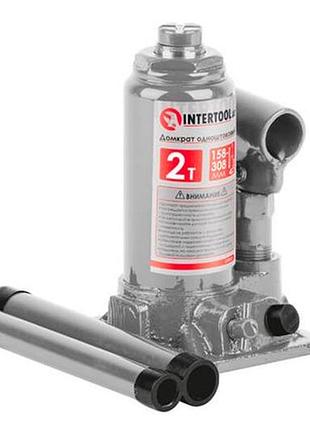 Домкрат гидравлический intertool 2 т х 278 мм одноштоковый (gt0021)