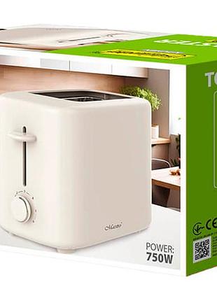 Тостер maestro 750вт бежевый (mr-700) 2
