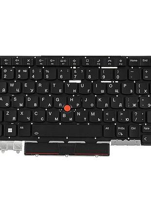 Клавіатура для ноутбука lenovo (thinkpad: x1 carbon 10th gen) rus, black, без фрейма, підсвічування клавіш