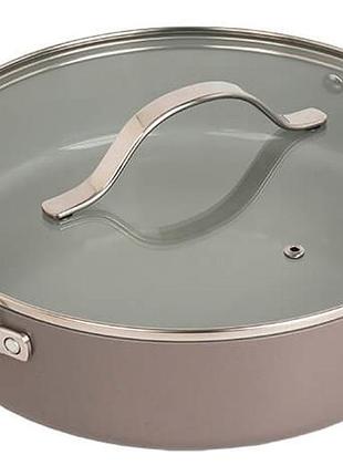 Кастрюля антипригарная maestro 280мм x 3.9л низкая ceramic (mr-4009-28s)