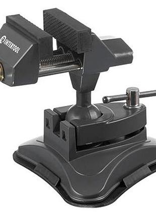Тиски шарнирные intertool 70мм x 360° вакуумное крепление (ht-0096)
