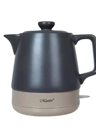 Електрочайник maestro 1л керамічний чорний (mr-071-black)