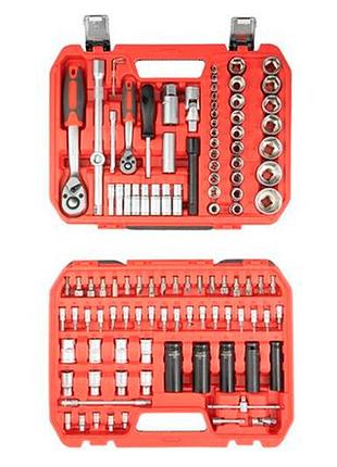 Набор инструмента intertool 1/4" x 1/2" x 111ед red (et-9111) 3