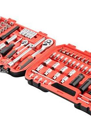 Набор инструмента intertool 1/4" x 1/2" x 111ед red (et-9111) 4