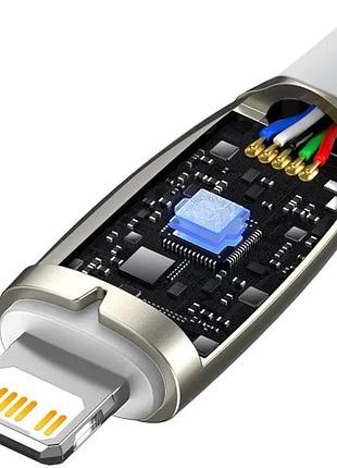 Дата кабель baseus glimmer series fast charging data cable type-c to lightning 20w 1m (cadh000001) 4