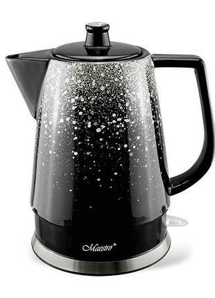 Електрочайник керамічний maestro 1.5л срібний (mr-074-silver)