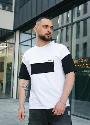 Футболка мужская "freedom" intruder бело-черная xxl-3xl