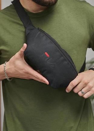 Бананка fila черная, черное лого