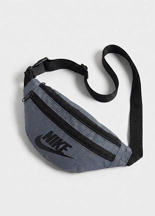 Бананка nike серая, черное лого наката