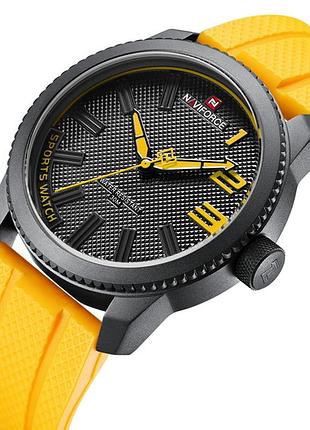 Часы мужские naviforce kvantum спортивный кварцевый с японским механизмом 45х14 мм черный каучуковый рем ku-22