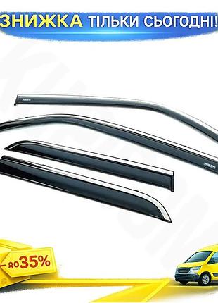 Вітровики з хромом niken для toyota 4runner 2009-2024 4 шт дефлектори вікон самоклейка для захисту від д ku-22