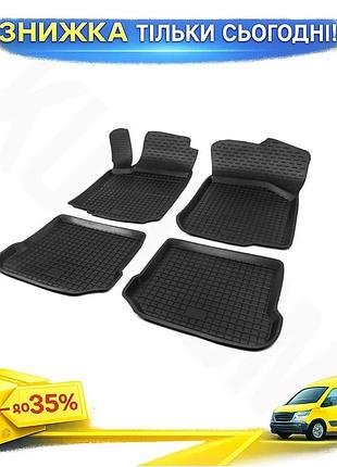 Гумові килимки з бортом 4 шт polytep для seat cordoba 2000-2009 захисні килимки для салону авто ku-22