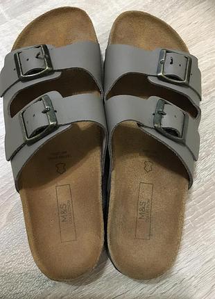 Шкіряні шльопанці m&s 4