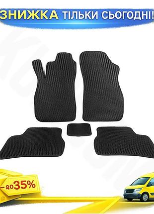 Килимки eva чорні для hyundai accent 2000-2006 модельні гумові килимки для захисту салону авто ku-22